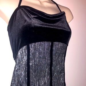 LAST ONE! Silver & black disco 2piece dance outfit